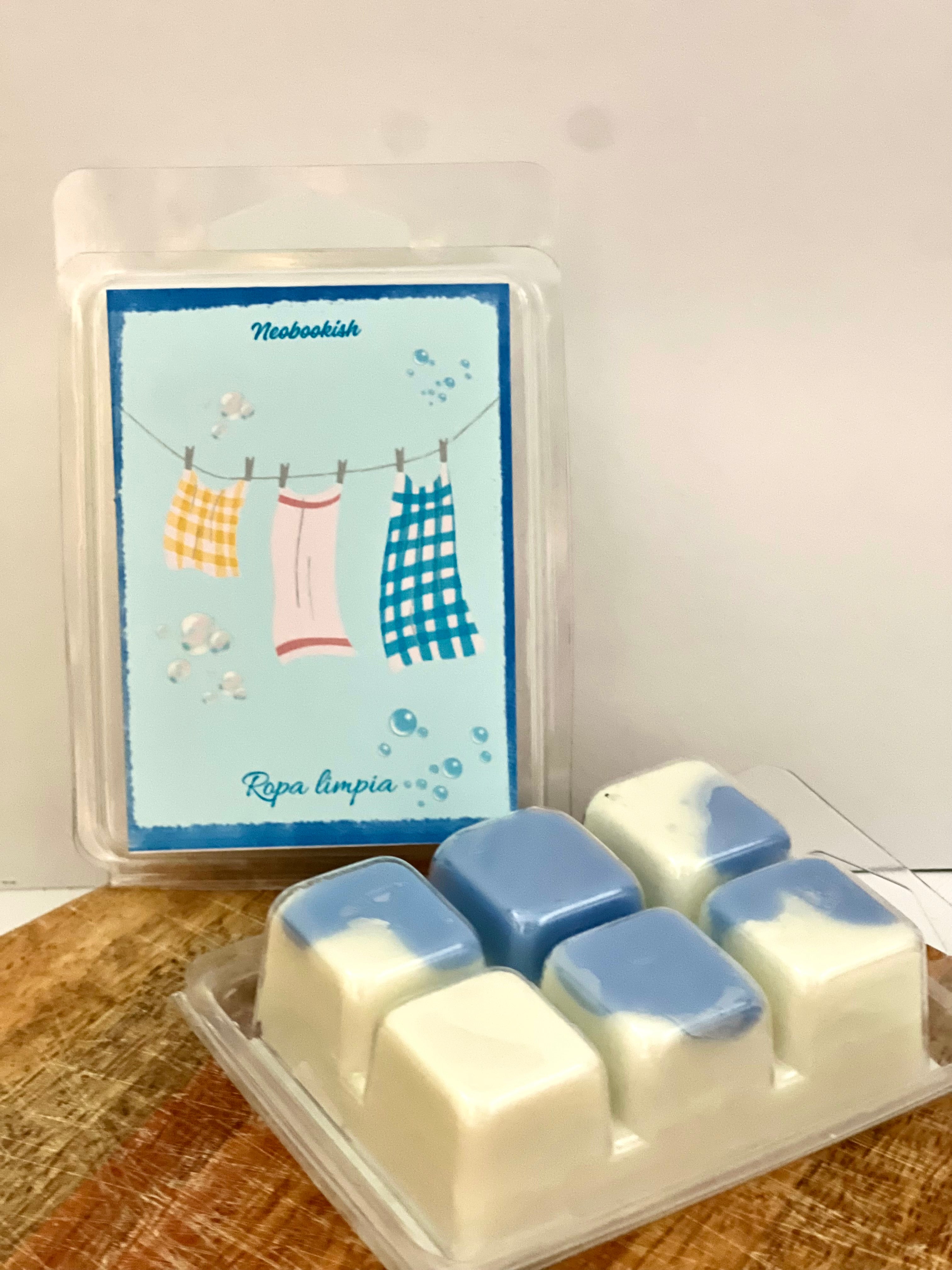 Waxmelt en tableta ropa limpia